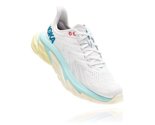 Hoka One One Dame Clifton Edge Road Løpesko Blanc De Blanc/Blå Tint Norge-19KZS